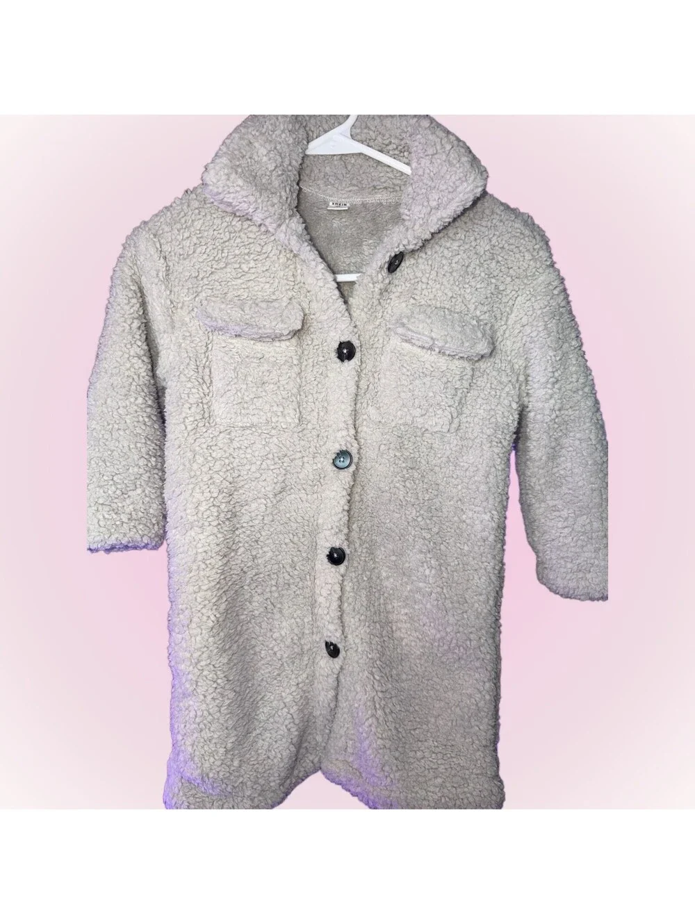 Girls New NWOT Size 5 Years Super Soft Winter Jacket with Button Up Front